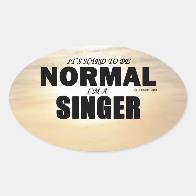 Normal Singer Oval Sticker (Front)