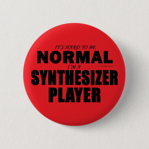 Normal Synthesizer Player 6 Cm Round Badge