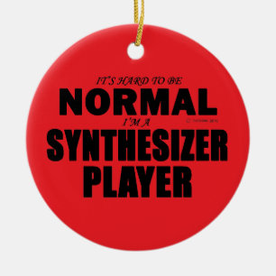 Normal Synthesizer Player Ceramic Ornament