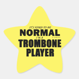 Normal Trombone Player Star Sticker
