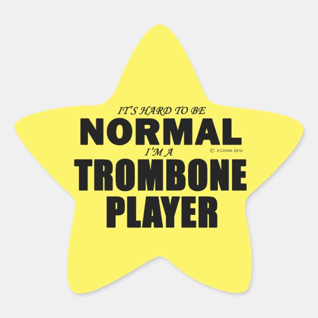 Normal Trombone Player Star Sticker (Front)