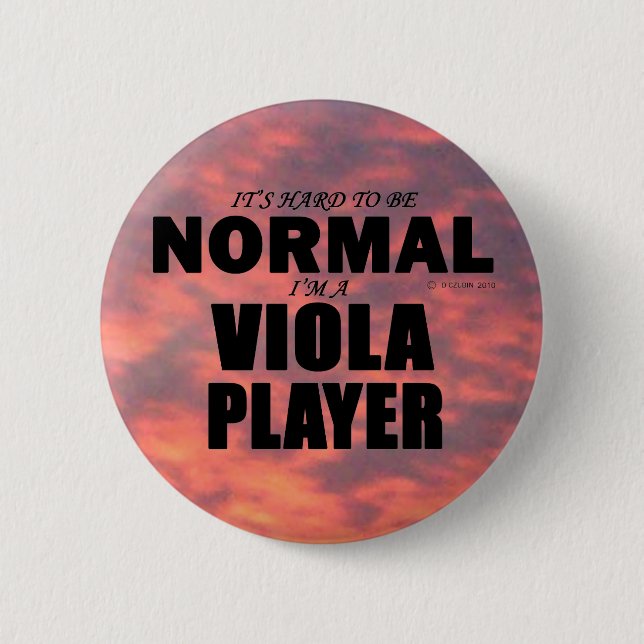 Normal Viola Player 6 Cm Round Badge (Front)