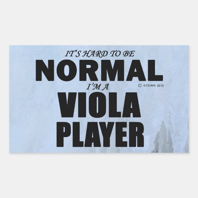 Normal Viola Player Rectangular Sticker (Front)