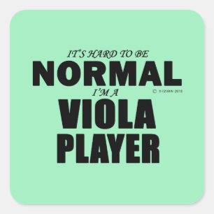 Normal Viola Player Square Sticker