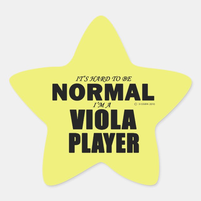 Normal Viola Player Star Sticker (Front)