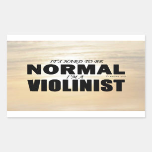Normal Violinist Rectangular Sticker