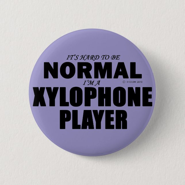 Normal Xylophone Player 6 Cm Round Badge (Front)