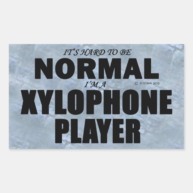 Normal Xylophone Player Rectangular Sticker (Front)