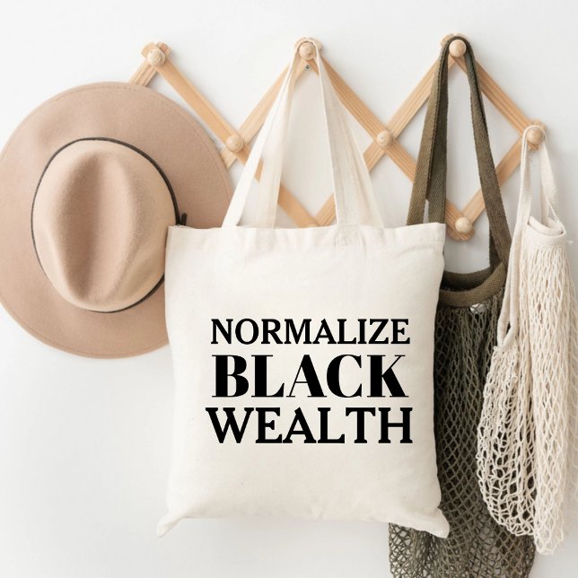 Normalise Black Wealth Empowerment Tote Bag (Creator Uploaded)