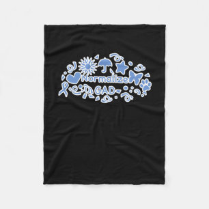 Normalise Gad (blue) Sticker Fleece Blanket