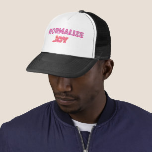 Normalise Joy pink glitter bubbles Trucker Hat
