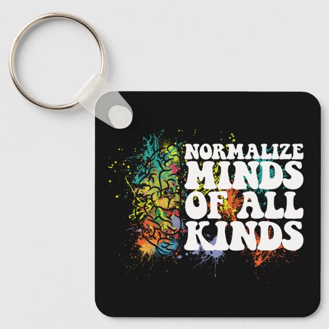 Normalise Minds of All Kinds Autism Awareness Key Ring (Front)