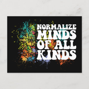 Normalise Minds of All Kinds Autism Awareness Postcard