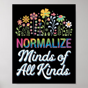 Normalise Minds Of All Kinds Autism Support Poster