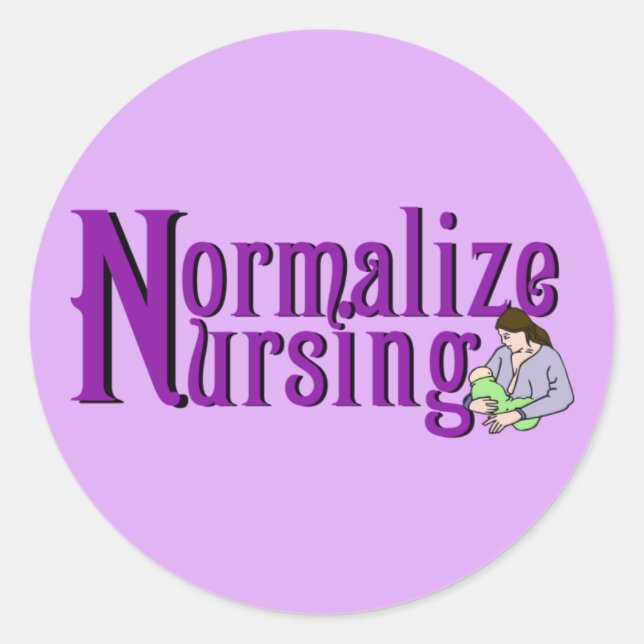 Normalise Nursing Classic Round Sticker (Front)