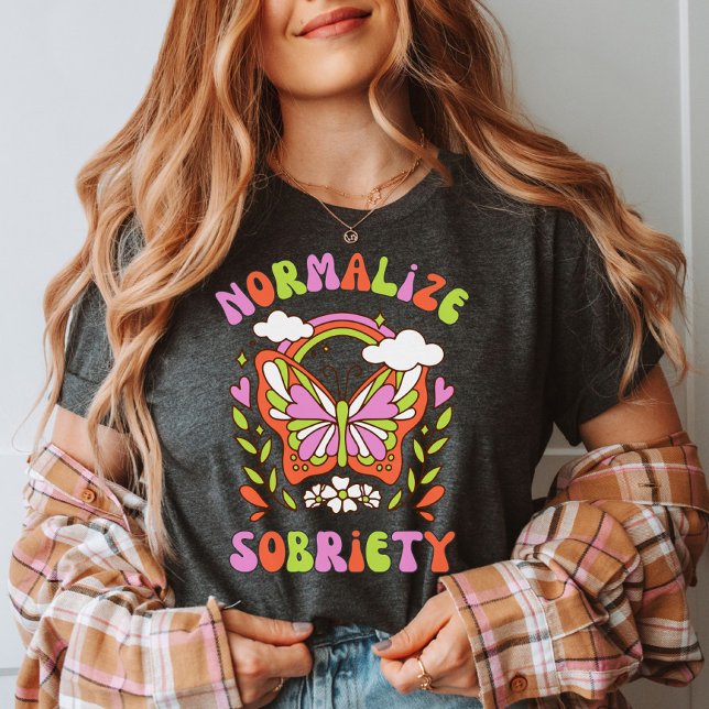 Normalise Sobriety | Sober Life | Addiction Rehab T-Shirt (Creator Uploaded)