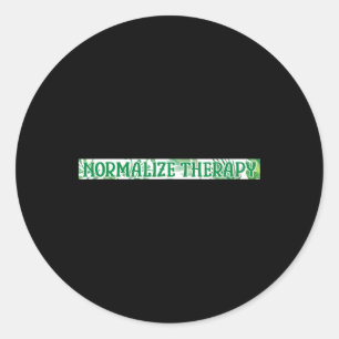 Normalise Therapy Mental Health Awareness Warrior Classic Round Sticker