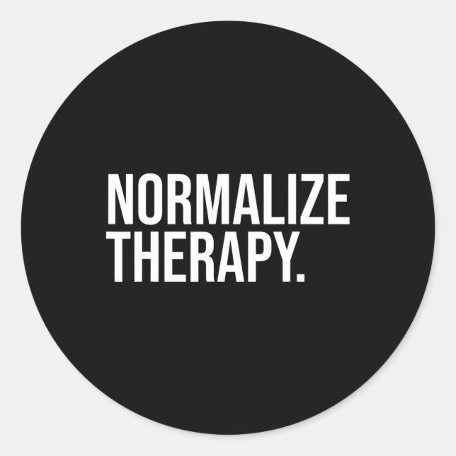 Normalise Therapy Statement Mental Health Active H Classic Round Sticker (Front)