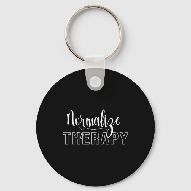 Normalise Therapy Statement Support Mental Health  Key Ring (Front)