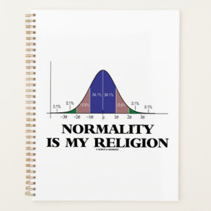 Normality Is My Religion Bell Curve Humor Planner