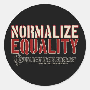 NormalizeEquality, . Classic Round Sticker