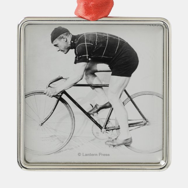 Norman Anderson Side View of Racing Bicycle Metal Tree Decoration (Front)