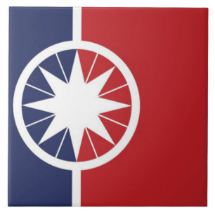 Norman city flag ceramic tile
