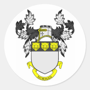 NORMAN Coat of Arms Classic Round Sticker
