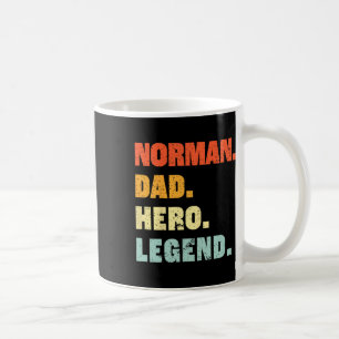 Norman Dad Hero Legend Personalised Custom Name Fa Coffee Mug