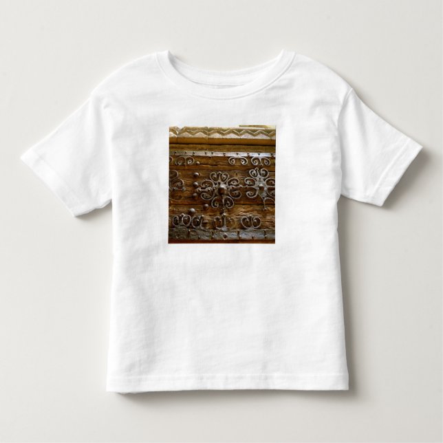 Norman iron scroll work on wooden door toddler T-Shirt (Front)