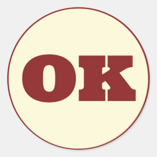 Norman (OK) - Cream x Crimson Classic Round Sticker