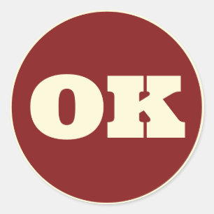 Norman (OK) - Crimson x Cream Classic Round Sticker