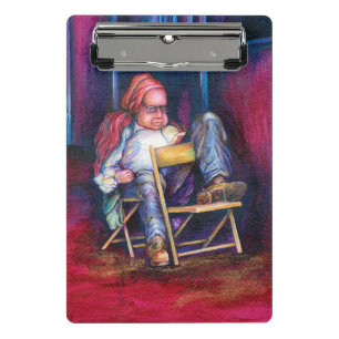 Norman prefers to draw in his Sleep Mini Clipboard