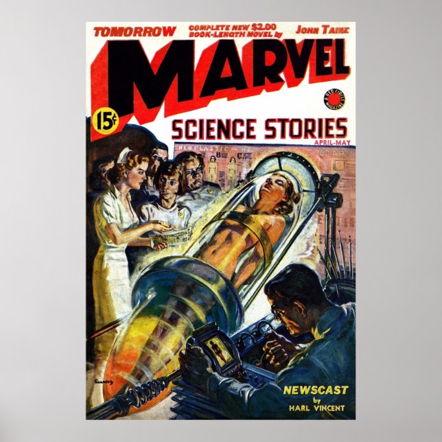 Norman Saunders cover of Marvel Science Stories f Poster (Front)