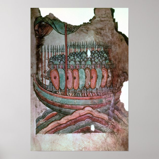 Norman soldiers crossing the English channel Poster (Front)