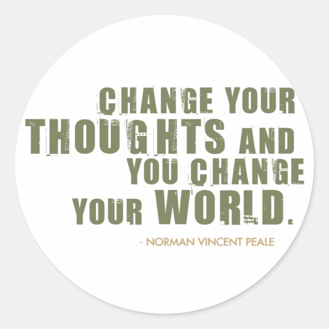 Norman Vincent Peale Quote Classic Round Sticker (Front)