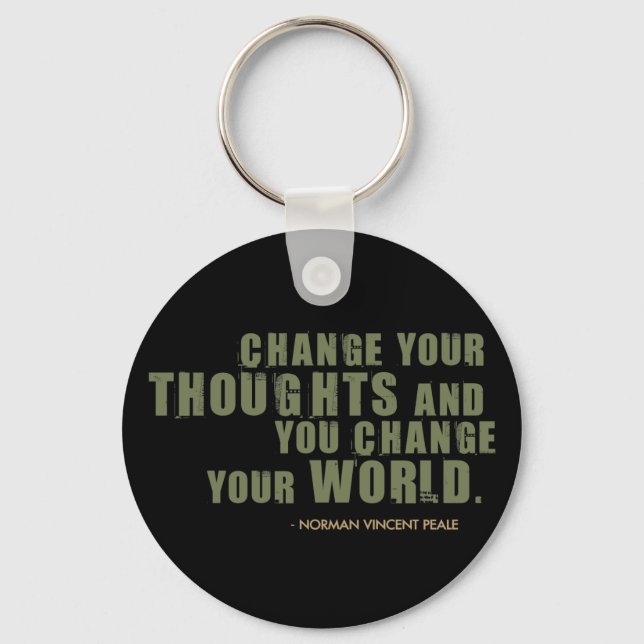 Norman Vincent Peale Quote Key Ring (Front)