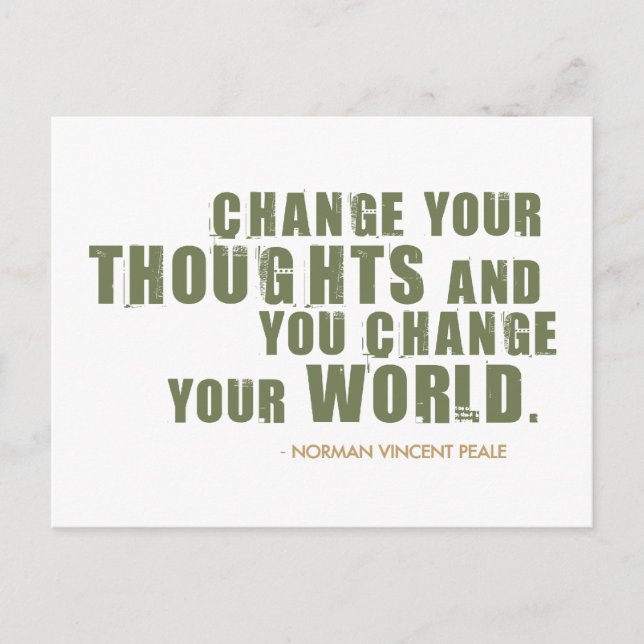 Norman Vincent Peale Quote Postcard (Front)