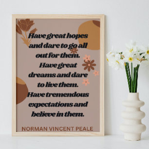 Norman Vincent Peale quote Poster