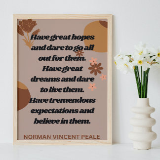 Norman Vincent Peale quote Poster