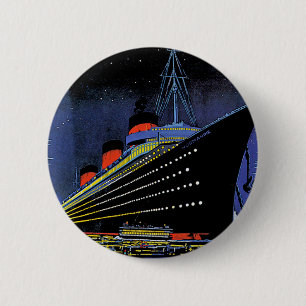 Normandie at Night 6 Cm Round Badge