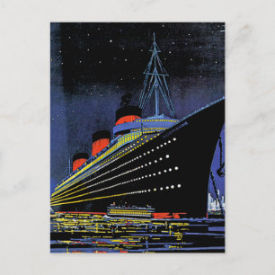 Normandie at Night Postcard