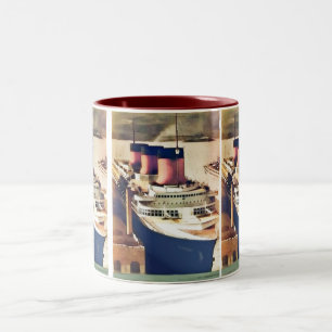 Normandie at NYC Two-Tone Coffee Mug