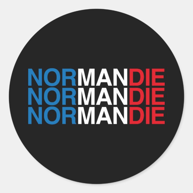 NORMANDIE French Flag Classic Round Sticker (Front)