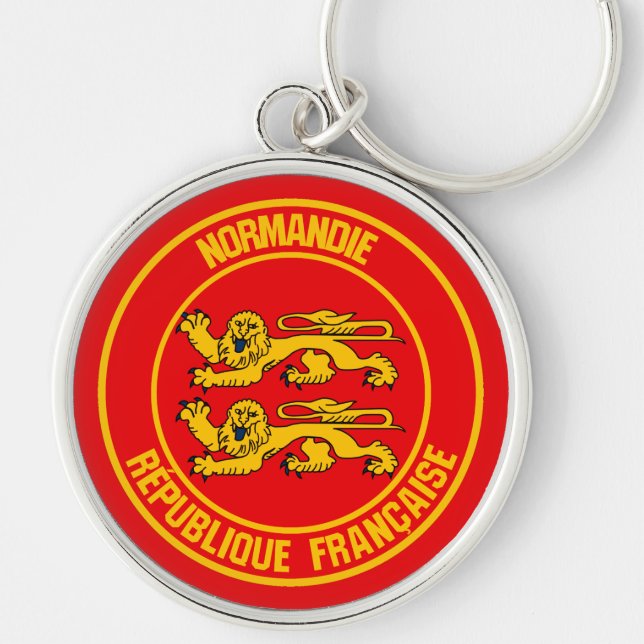 Normandie Round Emblem Key Ring (Front)