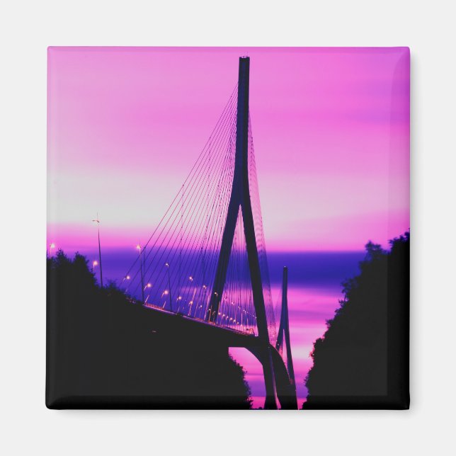 Normandy Bridge, Le Havre, France 2 Magnet (Front)