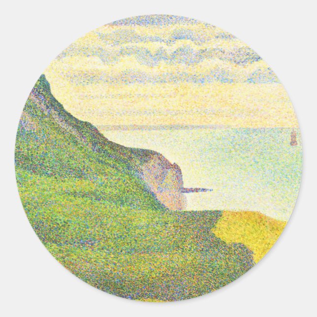Normandy by Georges Seurat  Classic Round Sticker (Front)