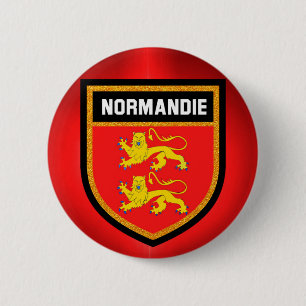 Normandy Flag 6 Cm Round Badge