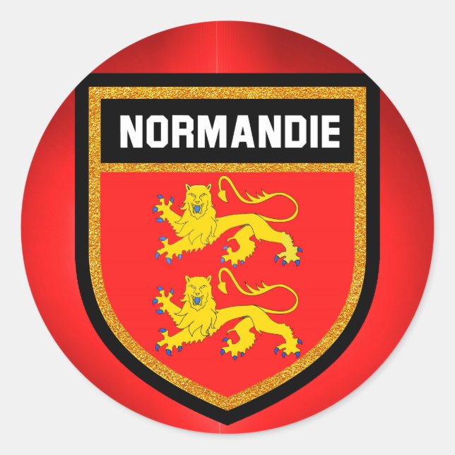 Normandy Flag Classic Round Sticker (Front)