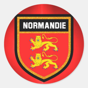 Normandy Flag Classic Round Sticker